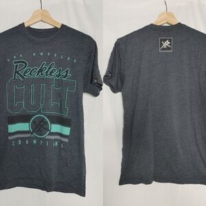 Young & Reckless Cult Champions Graphic Tee Gray Green Unisex Small S